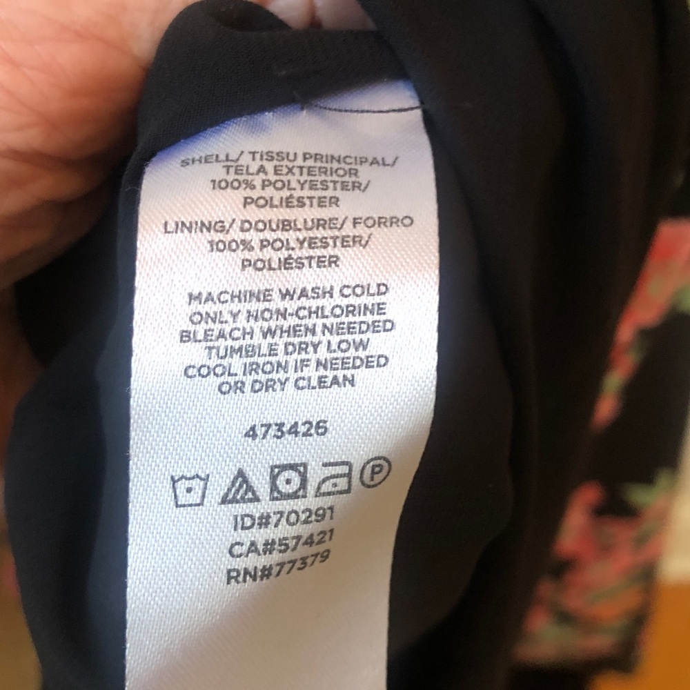 Ann Taylor Women Sleeveless Maxi Dress Sz 4P Black Pink Floral Sheer Dress - Picture 6 of 7